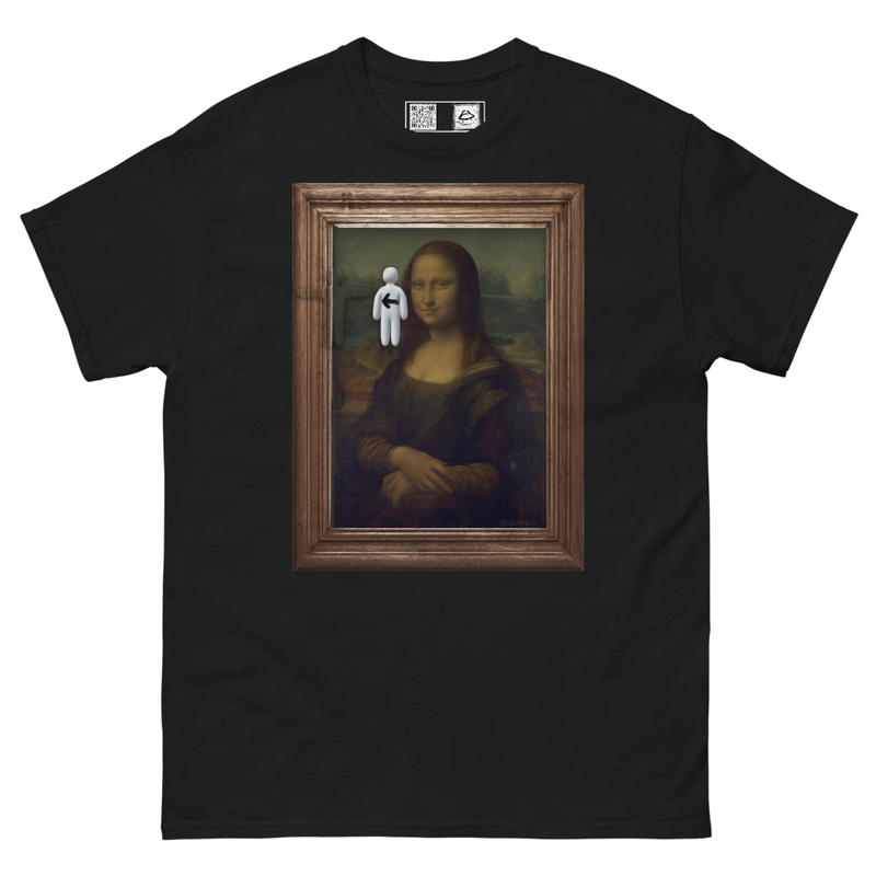 Meccha Chameleon Mona Lisa T-Shirt, Hide and Seek Game Funny Gamer Tee