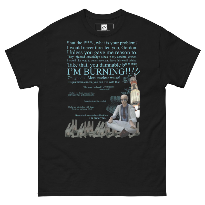 HLVRAI Bubby T-Shirt, Half Life VR but the AI is Self Aware Quote Shirt
